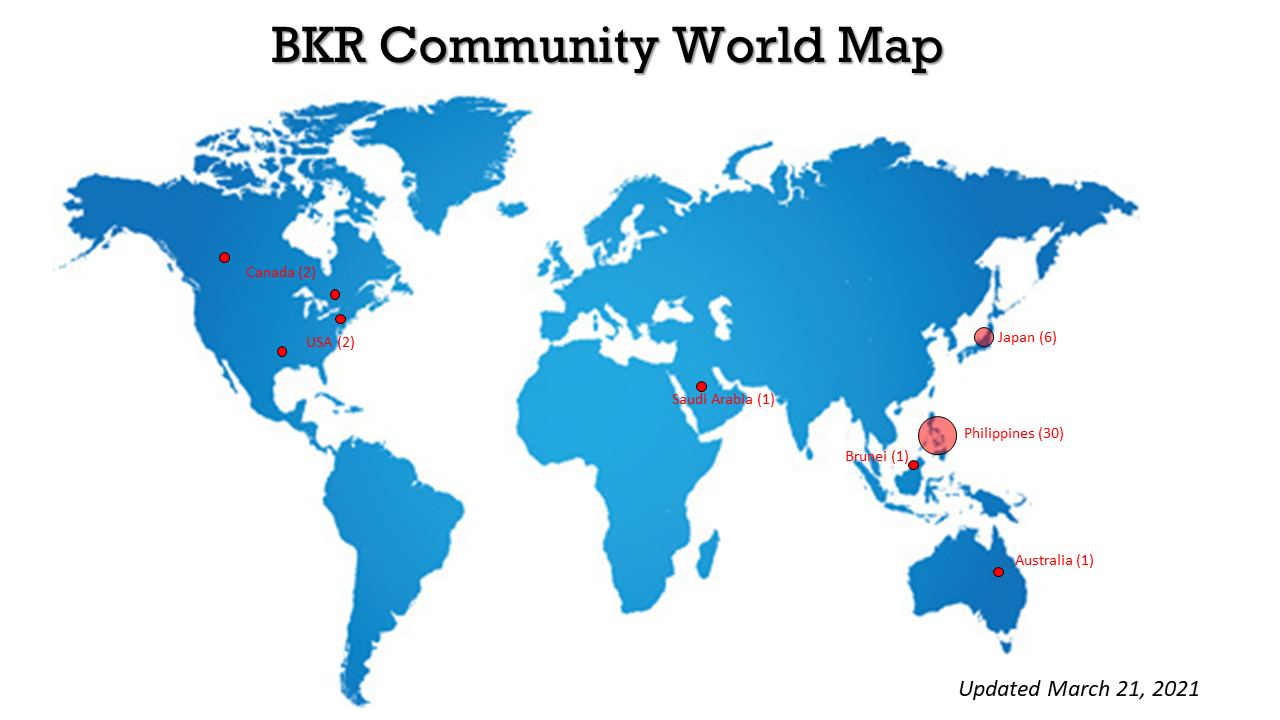 Bkr Community World Map As Of March 21 Bahay Kubo Research